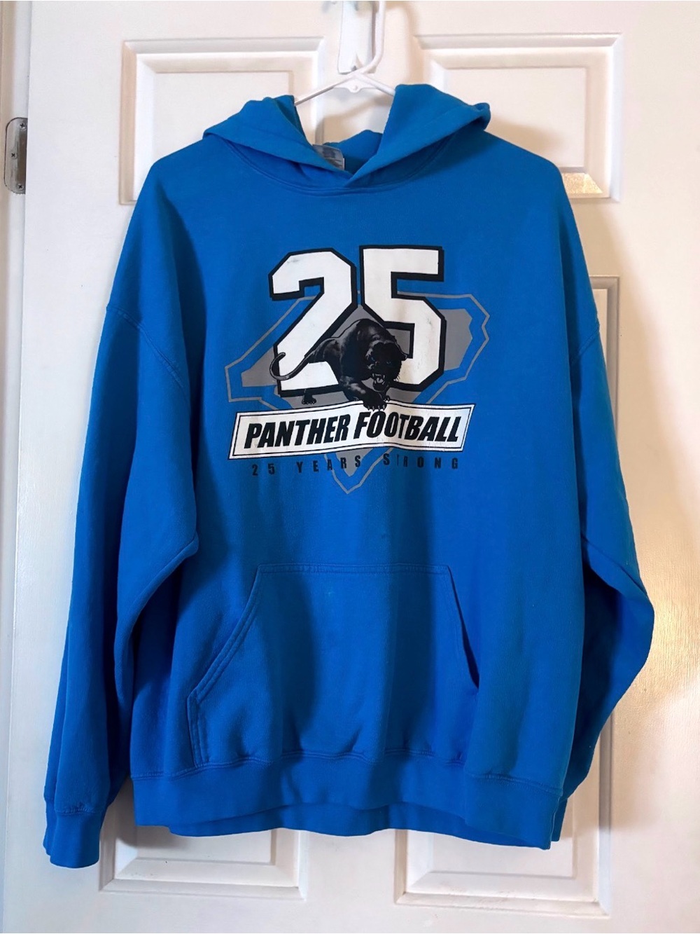 Blue Panther Football Hoodie Sweatshirt - Men's